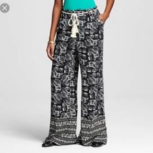 NWT Merona Elephant print Wide Leg Pants